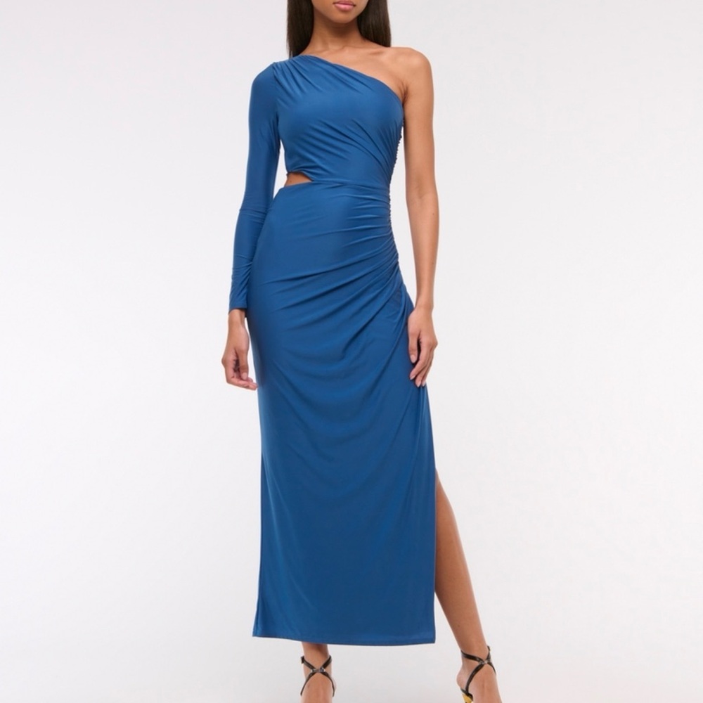 Abercrombie & Fitch One-Shoulder Draped Maxi Dress, M